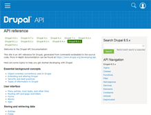 Tablet Screenshot of api.drupal.org