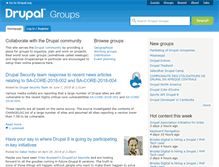 Tablet Screenshot of groups.drupal.org
